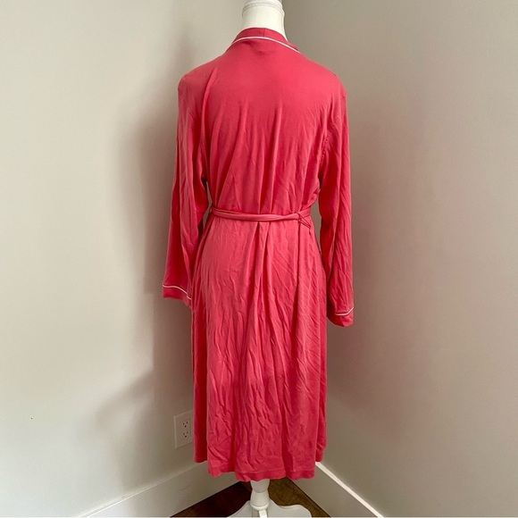 L.L. Bean Supima Cotton Dressing Robe Pink Size Large - Picture 2 of 5
